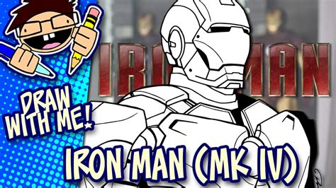 lets draw iron man mark iv iron man  drawing guide youtube