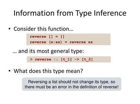 types  type inference powerpoint