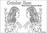 Coloring Pages October Stress Anti Rose Cancer Breast Awareness Zen Adults Adult Yoga Exclusive Created Month Version Optical Illusion Relaxation sketch template