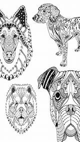 Dog Mandalas Adults Coloring Pages App Store Description sketch template