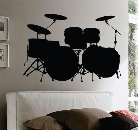 items similar  drum set wall mural decal sticker  drums drummer