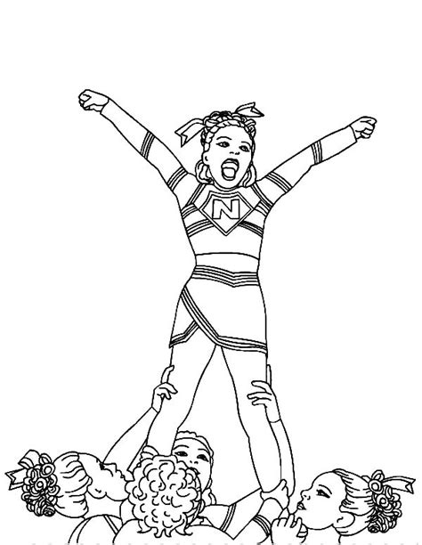 cheerleader won cheerleading competition coloring pages  place