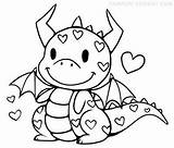 Dragon Coloring Pages Cute Dragons Kids Printable Colouring Baby Sheets Book Heart Color Animal Getcolorings Getdrawings Fox Stamps Adult Embroidery sketch template
