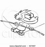 Rope Tight Walking Boy Royalty Outline Illustration Rf Clip Toonaday sketch template