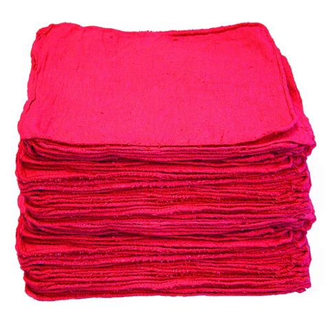 red cotton shop towels count      home depot