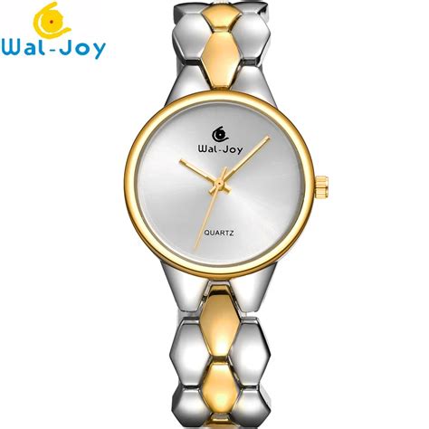 buy wal joy gold  women luxury brand stainless steel bracelet  lady