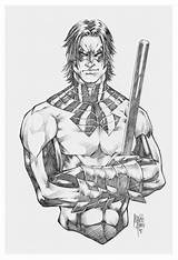 Nightwing Deviantart Coloring Pages Superhero sketch template