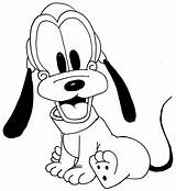 Pluto Drawing Disney Coloring Pages Animal Dog Mouse Getdrawings sketch template