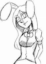 Bonnie Bunny Sketch Coloring Pages Template Female sketch template