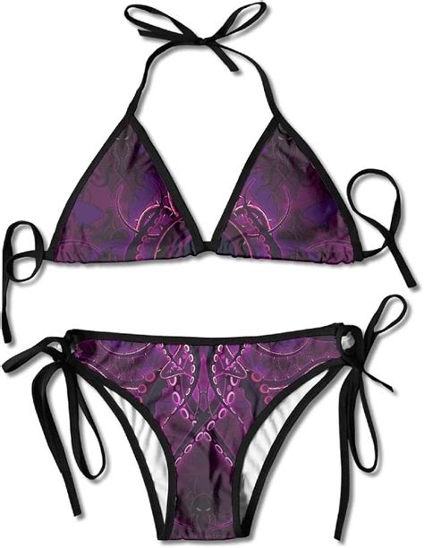 Aleisin Different Purple Octopus Bikini Womens Summer