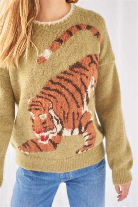 M I H Tiger Sweater Tiger Multi Sweat Sweaters Jumpers For Women