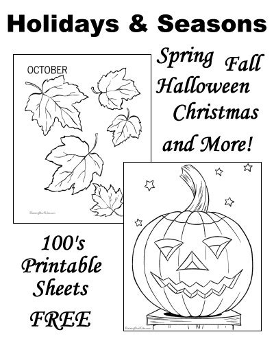 holiday coloring pages