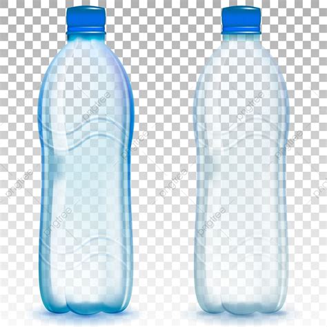 realistic plastic bottles drop translucent color png  vector  transparent background