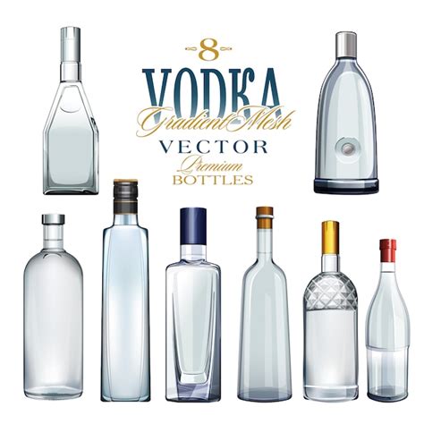 types  bottles vector illustration vector premium