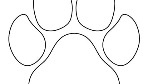 dog paw print pattern   printable outline  crafts creating