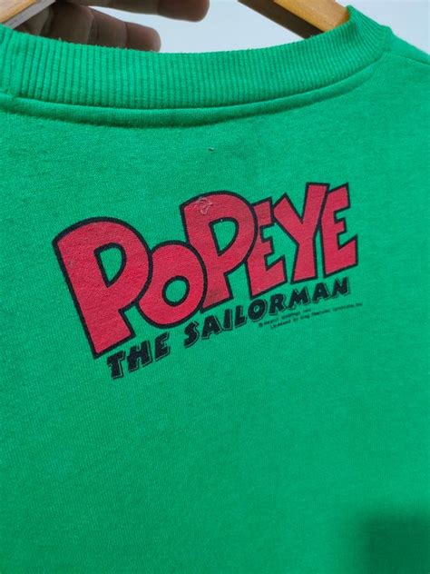 Rare Vintage 90 S Popeye The Sailorman Sweatshirt Gr Gem
