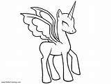 Alicorn Coloring Pages Base Bat Thingy Printable Kids sketch template