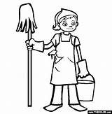 Cleaning Coloring Pages Clipart Spring Housework House Clean Clip Online Preschool Quotes Helping Yard Others Diwali Kids Doing Color Cliparts sketch template