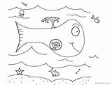Coloring Jonah Whale Cute Pages Printable Kids sketch template