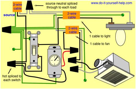 wiring diagram bathroom fan heat lamp