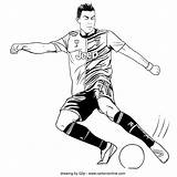 Ronaldo Cristiano Colorear Cr7 Cartonionline Soccer Ausmalen Fussball Gilp sketch template