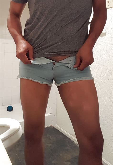 my new booty shorts size 7 no panties 5 pics