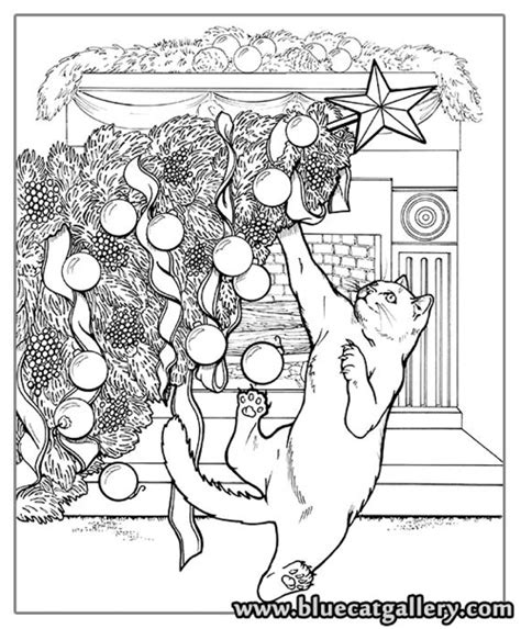 christmas coloring pages cats  coloring pages