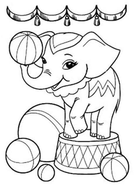 coloring page circus elephant refrence circus elephant coloring page