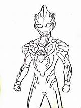 Coloring Ultraman sketch template