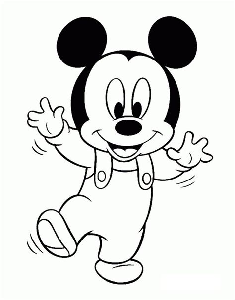 cute baby mickey mouse coloring pages printable shelter mickey