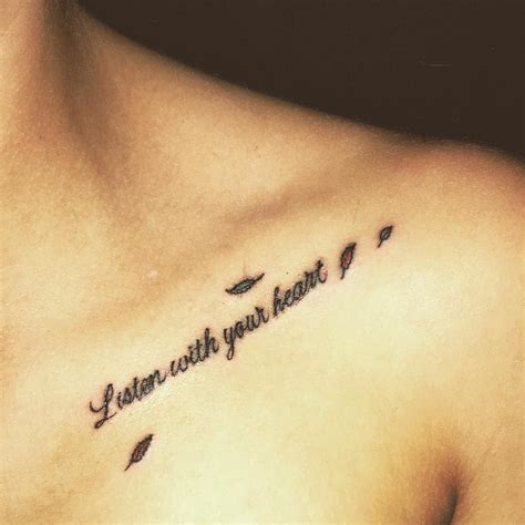 60 Collarbone Quote Tattoos That Are As Meaningful As They Are Sexy