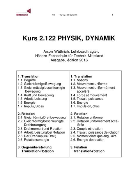 theorie dynamik