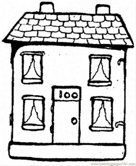 house coloring page clip art library