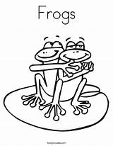 Coloring Frogs Frog Toad Pages Miss Papa Nana Worksheet Color Two Outline Sapos Verdes Son Los Hibernate Green Built California sketch template