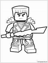 Ninjago Lego Pages Coloring Cartoons Color sketch template