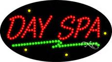 day spa led sign flashing design