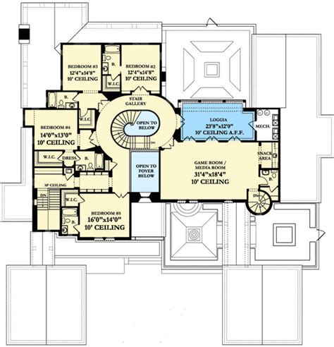 luxury spanish colonial house plan ka st floor master suite butler walk  pantry