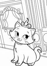 Coloring Pages Cat Marie Popular sketch template