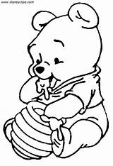 Pooh Winnie Coloring Baby Pages Piglet sketch template