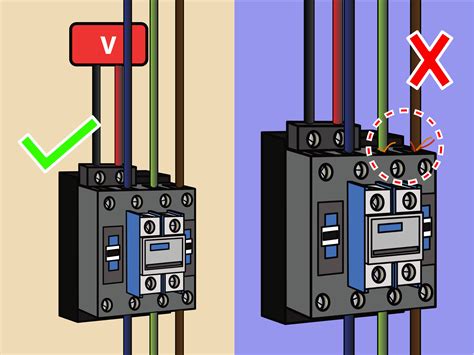 wire  contactor  steps  pictures wikihow  volt contactor wiring diagram
