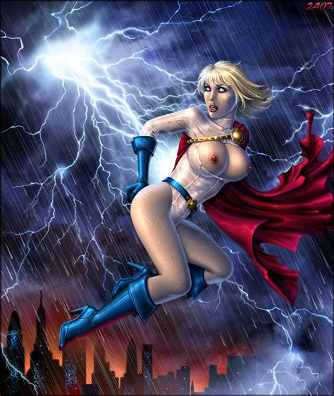 power girl and lightning by candra hentai foundry