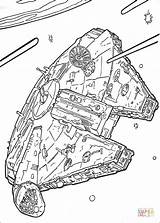 Coloring Pages Wars Star Falcon Ship Millennium Coloriage sketch template
