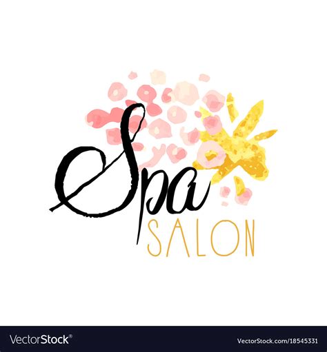 spa salon or center original delicate logo design vector image