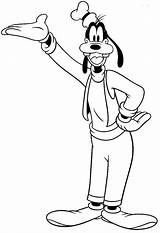 Goofy Mickey Mouse Getdrawings Silueta Ojos Goof Printables Coloringstar Disneyclips Invite sketch template