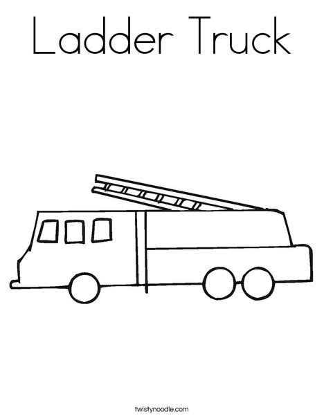 ladder truck coloring page twisty noodle community workers truck