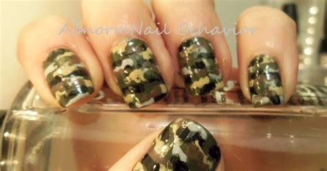 abnorm nail behavior army camouflage nails