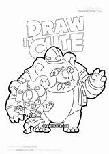 Brawl Nita Kolorowanki Koala Draw Darmowe Brawlstars Drawitcute 브롤스타즈 공부 도안 색칠 프린트 Artykuł Coloringpages sketch template