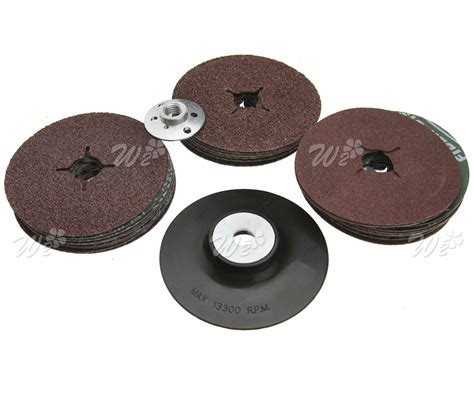rubber backing pad mm  angle grinder  fibre sanding discs ebay
