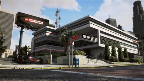 cnn weazel news building reworked add  replace gta modscom