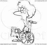 Wheelchair Woman Depressed Outline Toonaday Royalty Illustration Cartoon Rf Clip 2021 sketch template